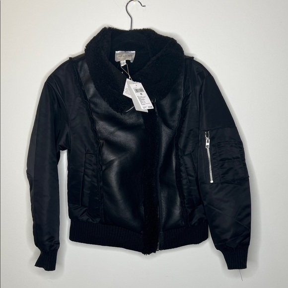 Jason Wu Jackets & Blazers - Jason Wu Faux Leather Bomber Jacket - Sherpa Lined - Women’s Medium - NWT